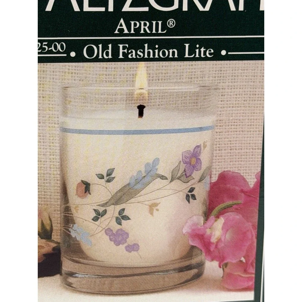 NEW Pfaltzgraff April Floral Old Fashion Lite Candle New In Sealed Box